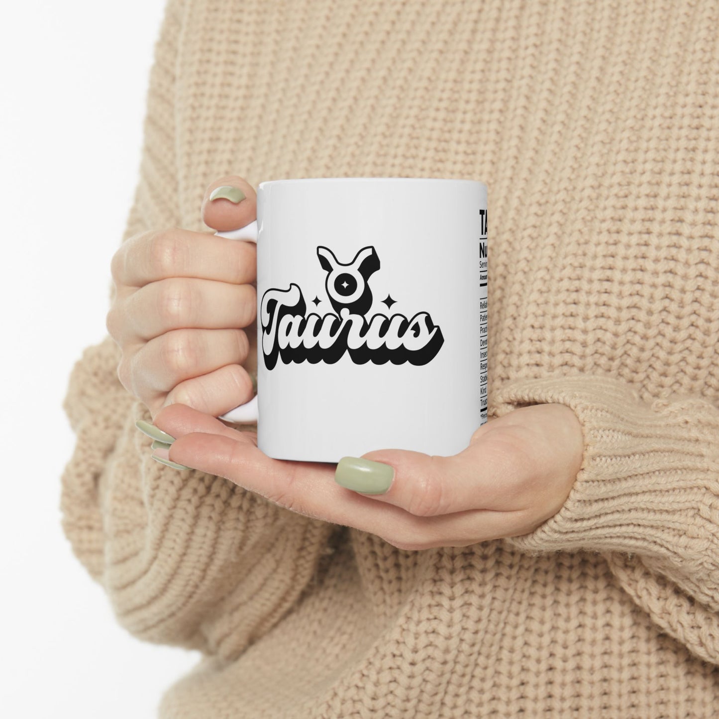 Taurus Ceramic Mug, (11oz, 15oz)