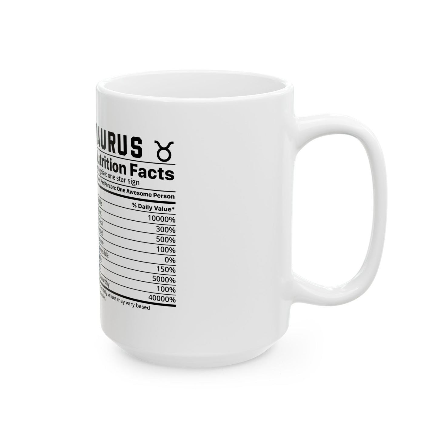 Taurus Ceramic Mug, (11oz, 15oz)