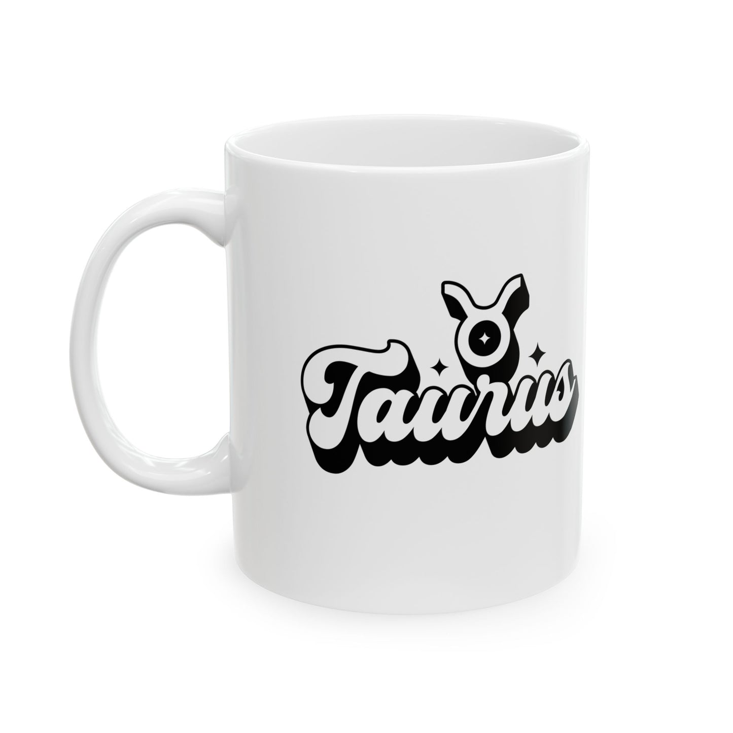 Taurus Ceramic Mug, (11oz, 15oz)