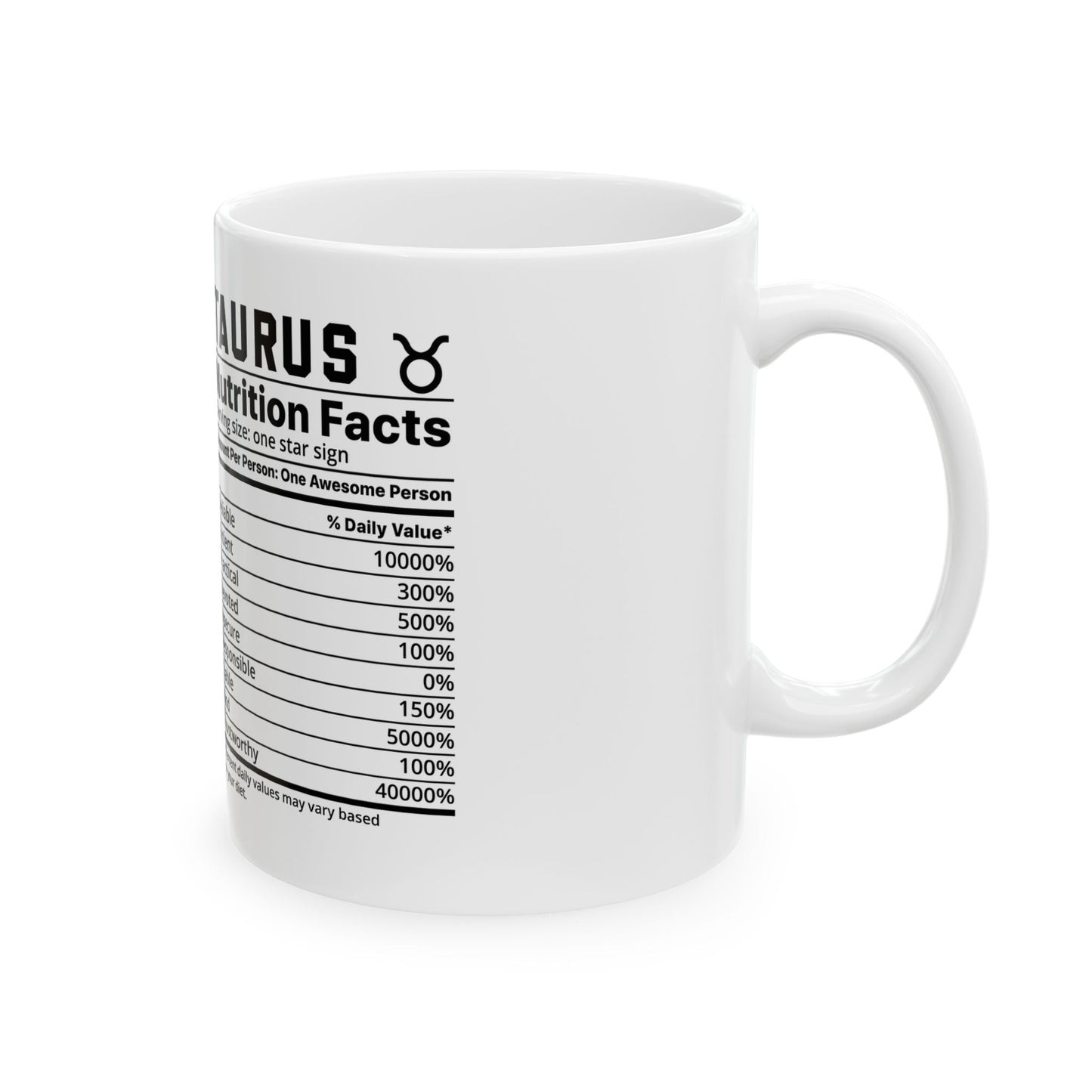 Taurus Ceramic Mug, (11oz, 15oz)