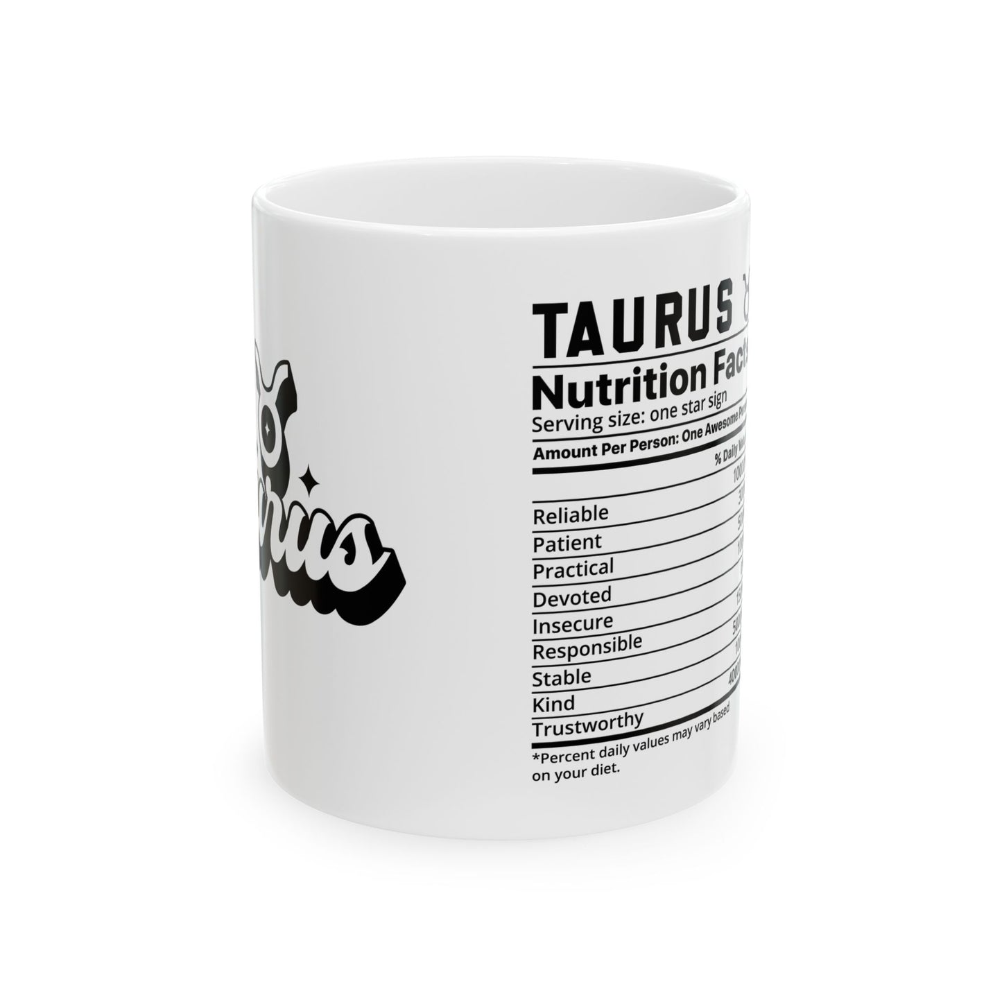 Taurus Ceramic Mug, (11oz, 15oz)